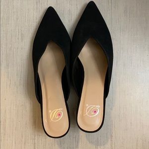 Black Suede Mules Pumps
